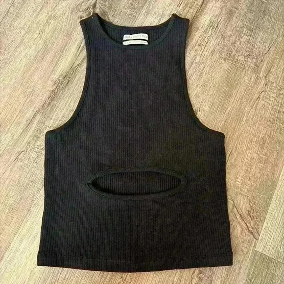 Urban Outfitters Black Cutout Tank Small - Picture 1 of 3